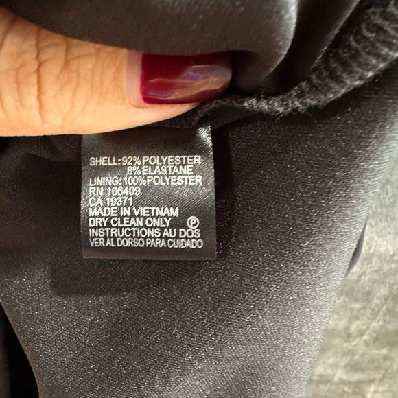 Tahari Harry S Levine Dress Black NWT Laser Cut Detail Lined Size US 10 UK 14 - Picture 9 of 10